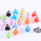 Acrylic Spacer Beads 14mm Glossy Transparent Dyed Core 100pcs 3