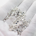 Square Metal Beads 3/4mm Gold Silver Tone Zinc Alloy 1pc 4