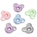 UV Plating Mickey Head Acrylic Beads 27x32mm Dotted Donut Shape 25pcs 5