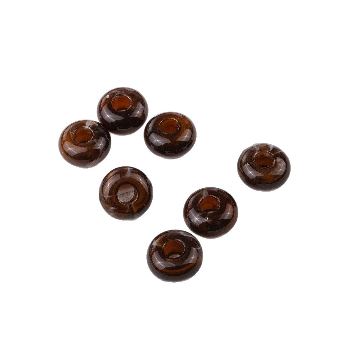Acrylic Round Spacer Beads 14mm Antique Blooming Ink 50pcs 4