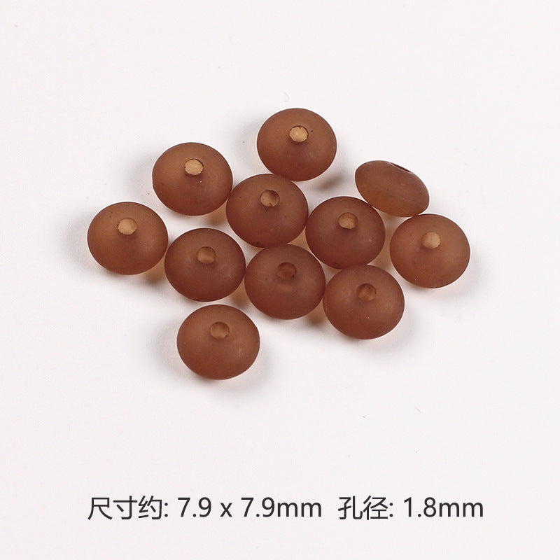 Acrylic Round Spacer Beads 8mm Matte Transparent Jelly Color 200pcs 16