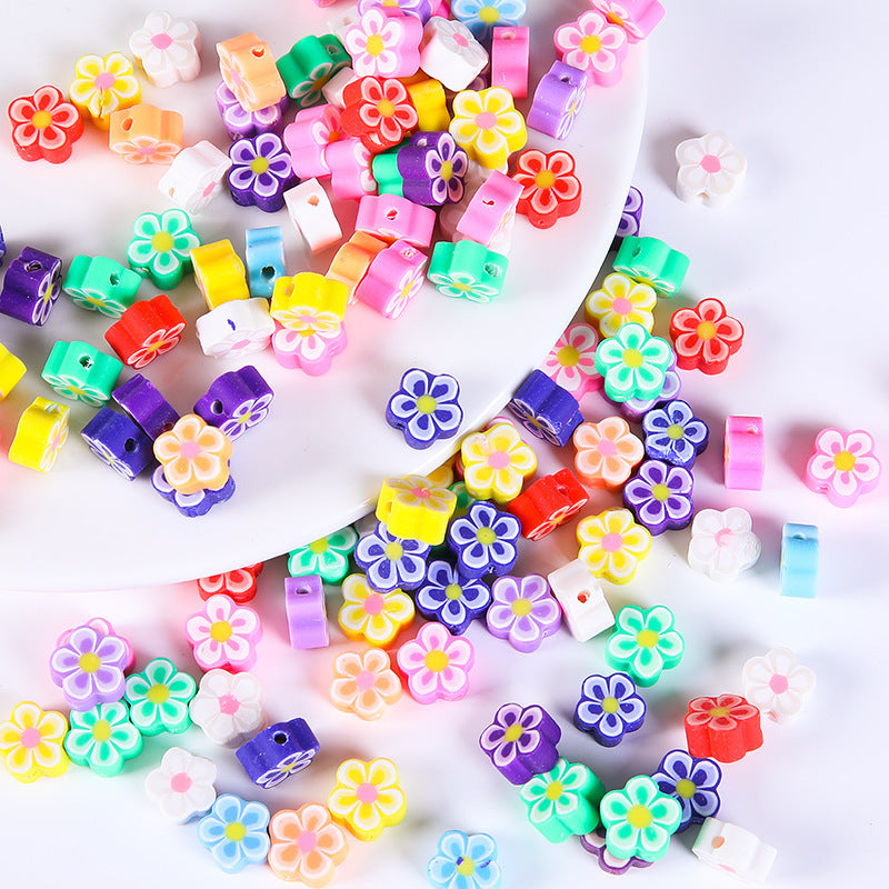 Flat Clay Beads 10mm Color Fruit Cartoon Mixed Design 1000pcs 2
