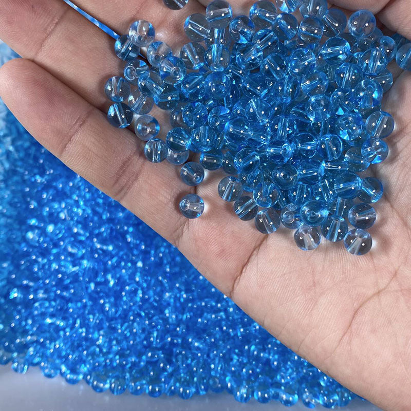 Transparent Round Glass Beads 6mm Crystal Clear Colors 100pcs 2