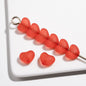 Matte Heart Acrylic Beads 12mm Pastel Vibrant Colors 100pcs 11