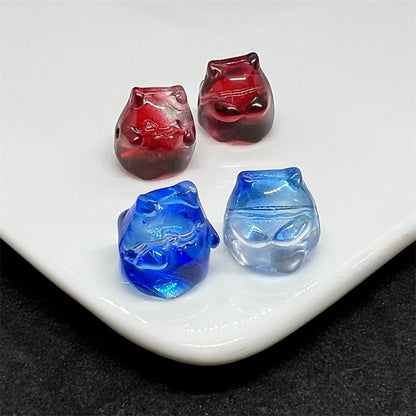 Devil Glass Beads 14mm Transparent Multicolor Small 100pcs 6