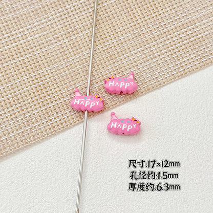 Baking Painted Magic Book Cloud Metal Beads 16mm Cute Pastel 10pcs 20