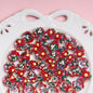 Hand Painted Christmas Tree Snowflake Acrylic Beads 18mm Festive 10pcs 5