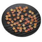 Star Frosted Glass Beads 8mm Aqua Glow Gold Flecks 100pcs 5