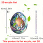 Easter Rabbit Keychain Acrylic Printed Garden Design 2pcs 6cm 7