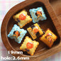 Cute Twinkl Pillow Acrylic Square Beads 19mm Colorful Mixed 20pcs 10