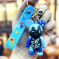 PVC Graffiti Bear Keychain Trendy Street Art Design 11