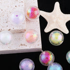 Wrinkled Transparent Acrylic Beads 16mm Pastel Iridescent 20pcs 3