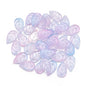 Czech Glass Beads Leaf 17mm Frosted Mixed Colors Gold Accents 30pcs 12