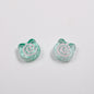 Clear Bear Biscuit Acrylic Beads 12mm Translucent Swirl 50pcs 16