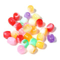 Gradient Pony Beads Acrylic 11mm Dual Color 100pcs