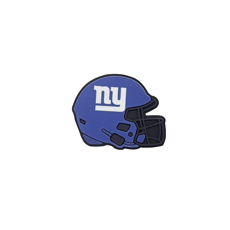 Silicone Focal Beads NFL Teams Helmet Printed Logos 20pcs 24