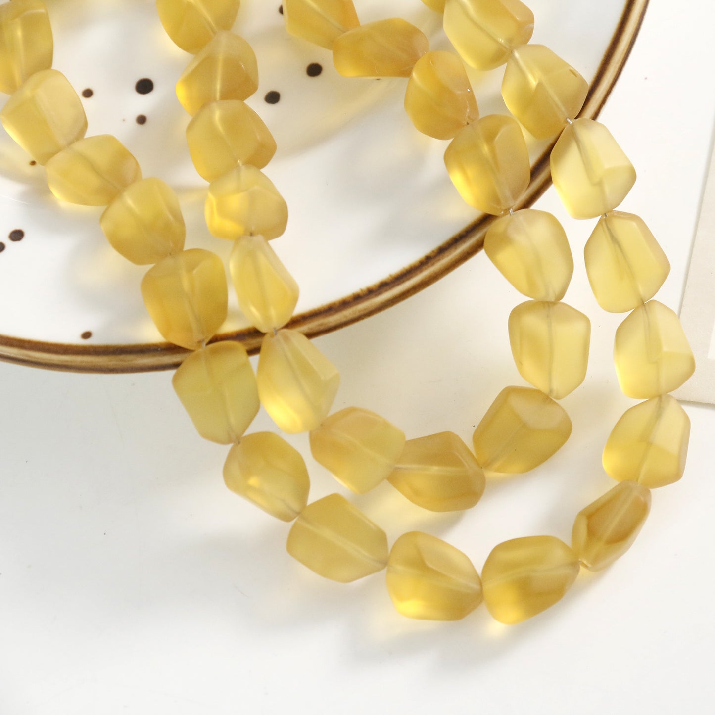 Frosted Glass Beads Organic Shape Translucent Colors 12x15mm 10pcs 10