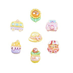 Plating Sunflower and Bus Resin Beads Glossy Multicolor 10pcs 5