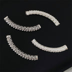 Tube Metal Beads 35mm Ancient Coins Pattern Curved 30pcs