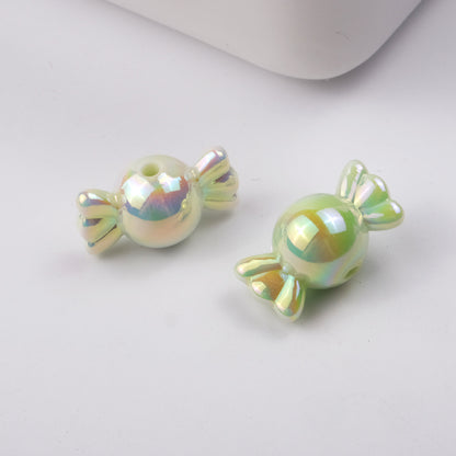 UV Plating Round Acrylic Beads 21mm Candy Colors 50pcs 7
