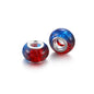 Acrylic Round Spacer Beads 14mm Gradient Two-Color Imitation Crack 100pcs 12