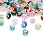 Acrylic Spacer Beads 14mm Imitation Crystal Large Hole 30pcs