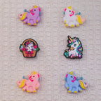 Silicone Focal Beads Unicorn Pastel Colors Bright Palette 20pcs 5