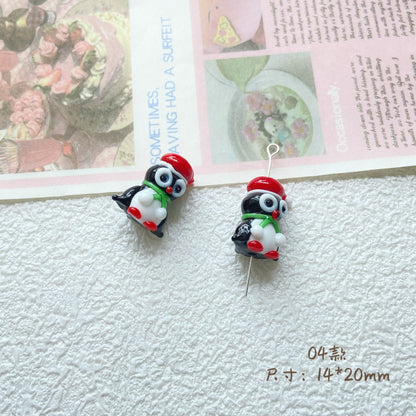 Hand Painted Animal Series Lampwork Glass Beads 1pc Adorable Characters 7