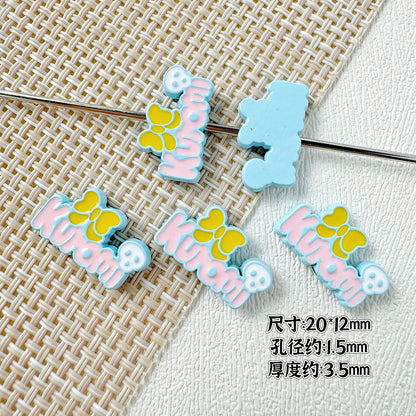 Signboard Metal Beads Painted Sanrio Series Colorful 10pcs 28