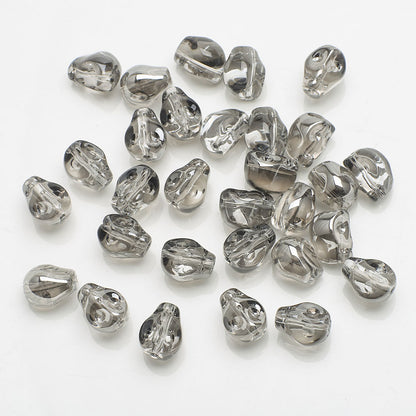 Electroplated Skull Head Glass Beads 8mm x 10mm Iridescent 30pcs 18