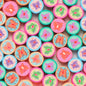 Butterfly Clay Beads 9mm Colorful Pattern Polymer 100pcs