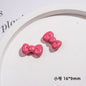 Painted Mini Bow Acrylic Beads 13mm Glossy Mixed Colors 50pcs 17