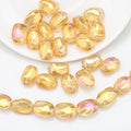 Electroplated Irregular Stone Glass Beads 11x15mm Multicolor 40pcs 6
