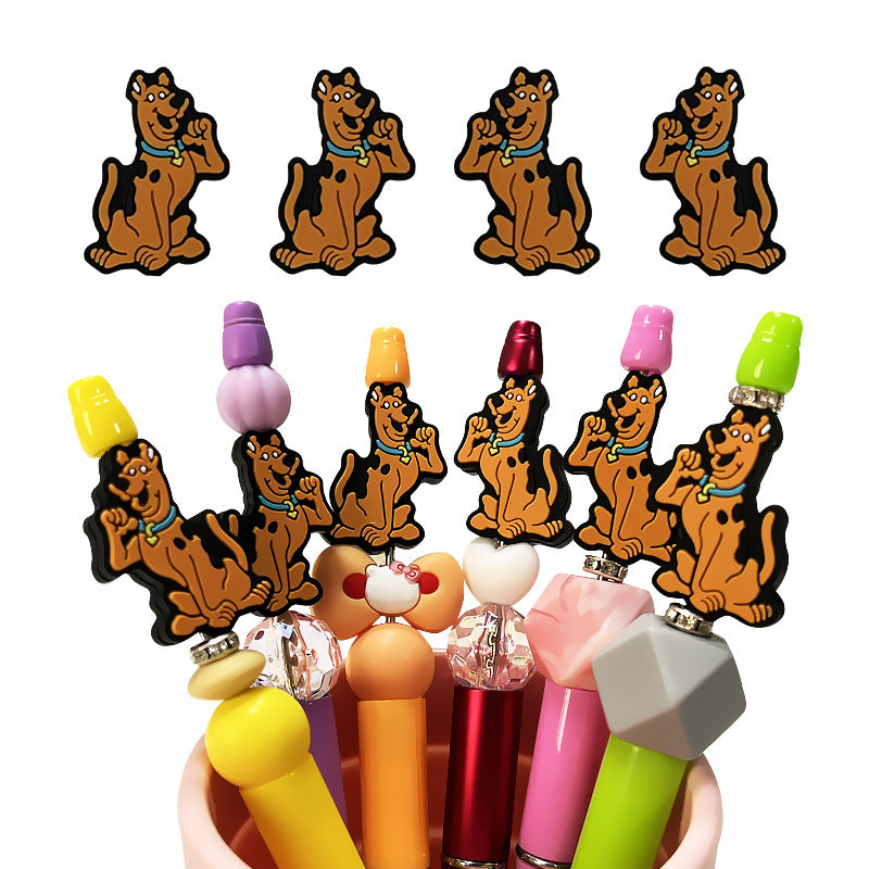 Silicone Focal Beads Scooby Doo Sitting Pose 20pcs 3