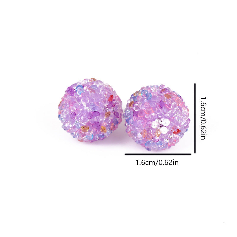 Confetti Bubblegum Beads 16mm Sweet Style Pastel Resin 10pcs 5
