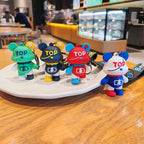 Cartoon Bear Couple PVC Keychain Colorful Urban Style 2