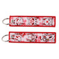 Double Sided Ukiyo Fabric Lanyard Keychain Japanese Motif 2pcs 10