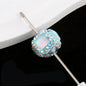 Opal Wrapped Polymer Clay Square Rhinestone Beads 20mm 6pcs 11