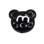 Hand Painted Bear Acrylic Beads 25mm Glossy Colorful 10pcs 11