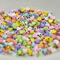 Heart Metal Beads 5mm Baking Painted Colorful Flat 50pcs
