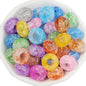 Acrylic Dual Color Crackle Spacer Beads 14mm 50pcs 12