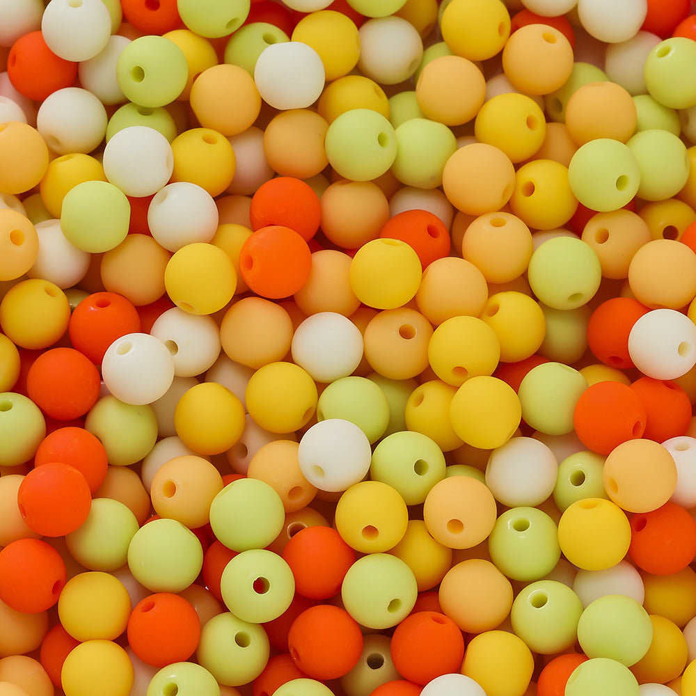 Rubberized Round Acrylic Beads 15mm Mixed Colors 20pcs 15