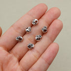 Alloy Skull Spacer Beads 8mm Tibetan Silver Tone 100pcs 4