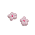 Hand Painted Irregular Flower Acrylic Beads 16mm Enamel Finish 50pcs 3