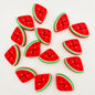 Silicone Focal Beads Watermelon Smiling Face Vibrant Colors 10pcs