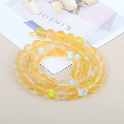 Mermaid Round Glass Beads 6mm Matte Pastel Jewel Tones 40pcs 31