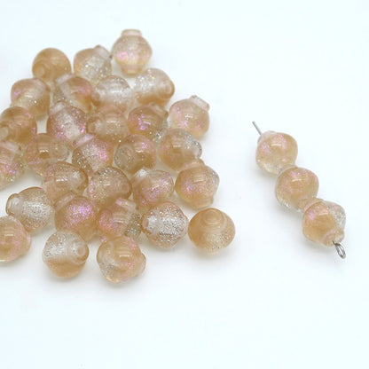 Glitter Powder Lantern Resin Beads 10mm Shimmering Colors 20pcs 12