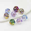 Transparent Twist Acrylic Beads 15mm 16mm Plated Assorted 20pcs 6