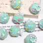 Crown Rhinestone Beads 19x24mm Colorful Heart Accents 5pcs 10