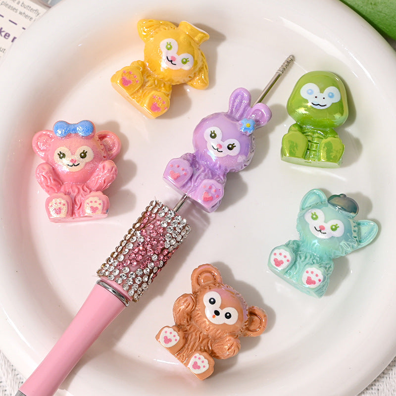 3D Disney LinaBel Series Resin Beads Playful Pastel Focal 10pcs 2